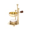NKlaus Adjustable Incense Burner with Wooden Handle Brass Gold Incense