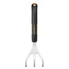 Fiskars Xact Hand Cultivator, Stainless Steel Weeder with SoftGrip Handle,