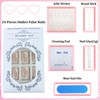 24PCS Ombre Press on Nails - Short Square False Nails
