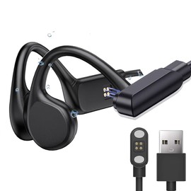 Blueshaweu Charging Cable Compatible with Relxhome Bone Sound Headphones X7S / X7S-2, Cable Charger Charging Station for Relxhome X7S / X7S-2 Bone Sound Headphones (Black)