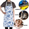 JNIAP Chinoiserie Kitchen Apron Chinoiserie Floral Apron Chinoiserie Kitchen Accessories