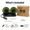 Dual-Head Car Cooling Fan – 2-Speed Adjustable USB Auto Air