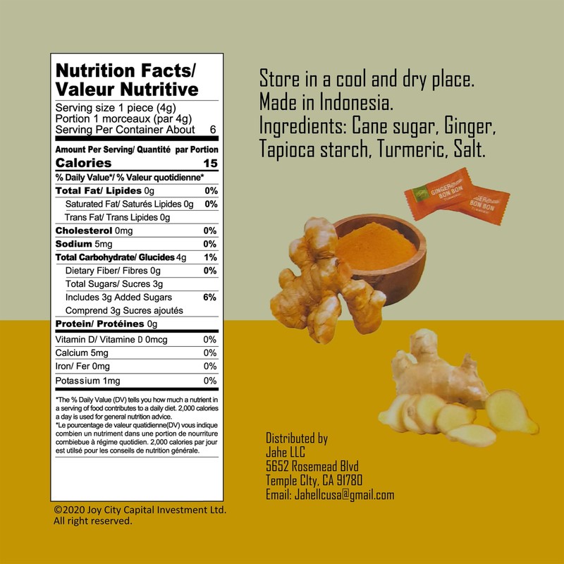 615 Plus Ginger Candy Chewy Ginger Chew (Turmeric, 0.84 Ounce,