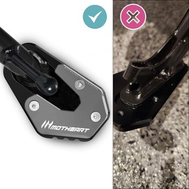 MotHeartCNC Motorcycle Kickstand Pad For R1250RT/R1250RS/R1250R/R1200RT LC/R1200R LC/R1200RS LC Outdoor Parking Soft Ground Anti Sinking r1200rt lc r1250rs Accessories (Gray)