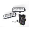 ECS-AUTO Dual LED Fog Signal Lights Kit White W/Wire Switch
