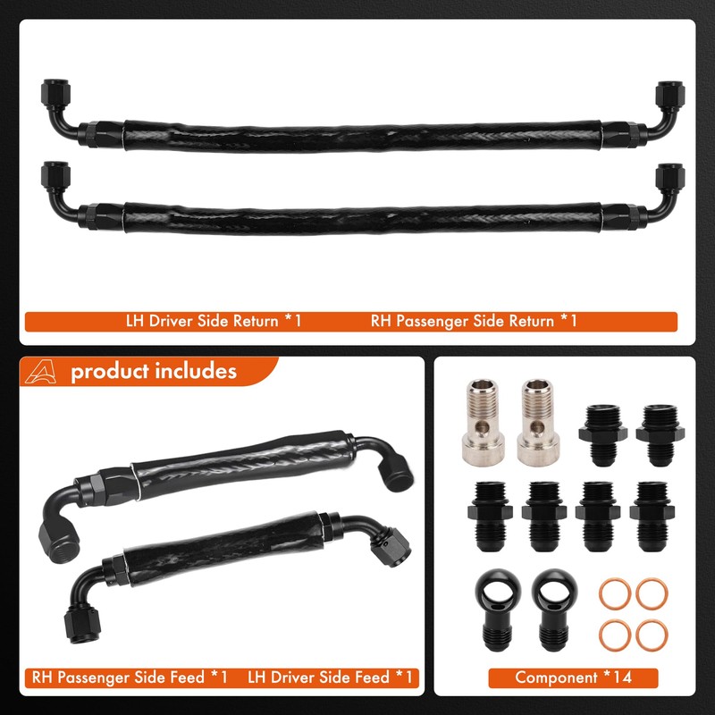 Turbo Coolant Lines Compatible with Ford F-150 3.5L EcoBoost 11-16