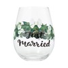 Enesco Lolita Just Married Stemless Wine Glass Set of 2