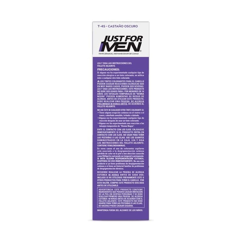 Just For Men Control Gradual Tinte para Canas, Castaño Oscuro