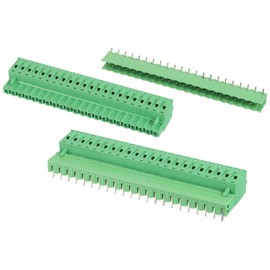 sourcing map 2 Set 22-Pin 5.08mm/0.2" Pitch PCB Mount Screw Terminal Block Connectors No Soldering 2EDGKD Male & Female Connectors Plug for 28-10AWG
