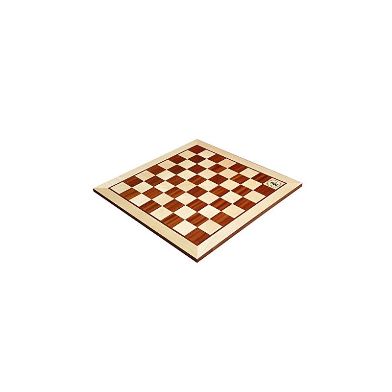 Maple & Mahogany Wooden Chess Board - 2.25" with Logo