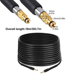 10M Pressure Washer Hose Replacement Compatible with K2 K3 K4 K5 K6 K7, Pressure Washer Accessories, Water Clean Pipe Hose Replacement Click Plug Quick Connector