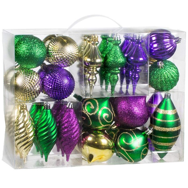 MGCOLLECTION Mardi Gras Ornament Assorted Box (40)