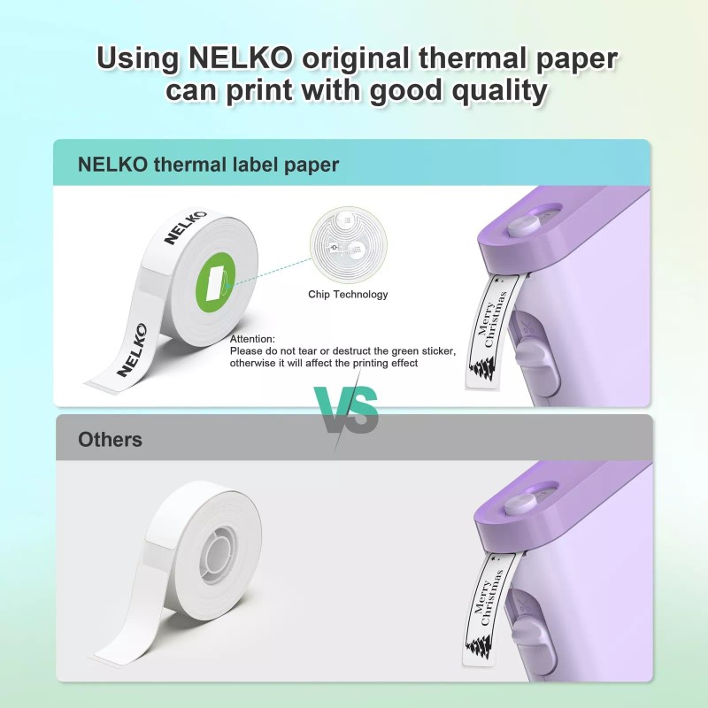 Nelko P21 Bluetooth Label Maker Portable Thermal Printer for iOS