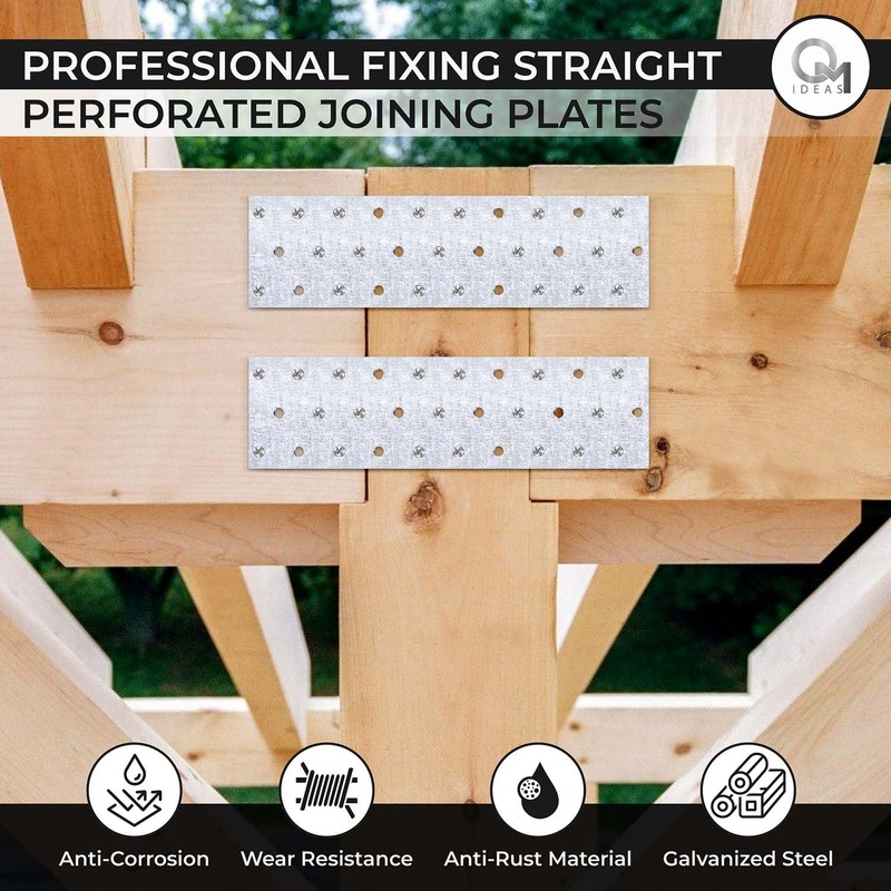 OMIDEAS 5 x Perforated Plates (200 x 60 x 2)