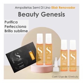 Ampolletas Celulas Madre Alfaparf Semi Di Lino Genesis 12pzs                                                                                          