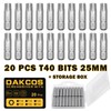 DAKCOS 20-Piece T40 Torx Bit Set, Premium S2 Alloy Steel