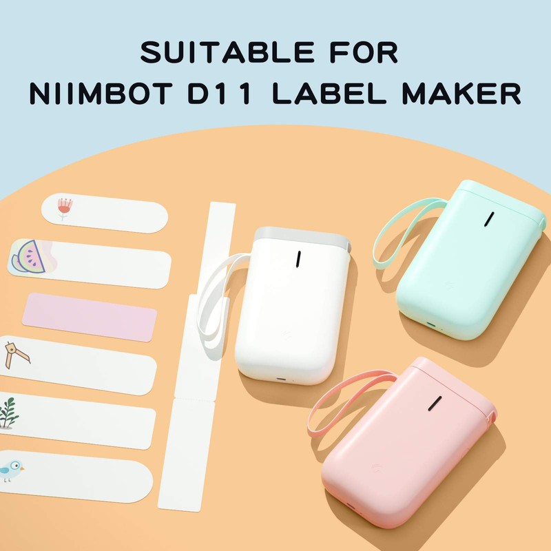 NIIMBOT Thermal Cable Labels, 12.5 x 109 mm Label Printer,