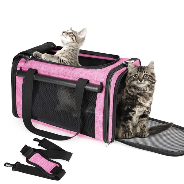 YUDODO 25 lbs Lightproof Pet Carriers Airline Approved Dog Cat