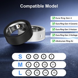 6 Pack Ultra-Thin Cover Compatible with Oura Ring Gen 4/4 Ceramic/Gen 3 Horizon/Heritage/Ultrahuman, Support Charging with Cover on, Anti-Scratch Elastic Silicone Rings Protector Accessories Men Women