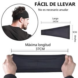 6 Packs Diademas Deportivas para La Cabeza-Hombre y Mujer Bandas para El Cabello Deportivas Sweatband Transpirable,Elásticas,Absorbe el Sudor, Ntideslizante,Banda para la Cabeza para Correr