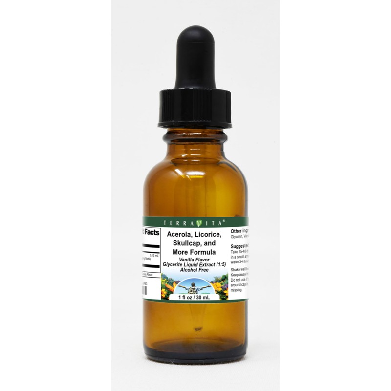 Terravita Acerola, Licorice, Skullcap, and More Formula Glycerite Liquid Extract