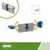 amig Modelo 20000 Safety Cylinder, Matt Chrome, 90cm (40-50 CADA