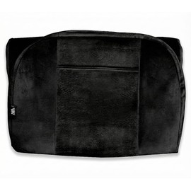 Crevelle Black Cloth Encore Velour 4 Piece Premium Low Back Auto Seat Covers Car SUV Truck Bucket Seat Cover for Toyota Corolla Honda Accord VW Passat Jetta Kia Rio Optima