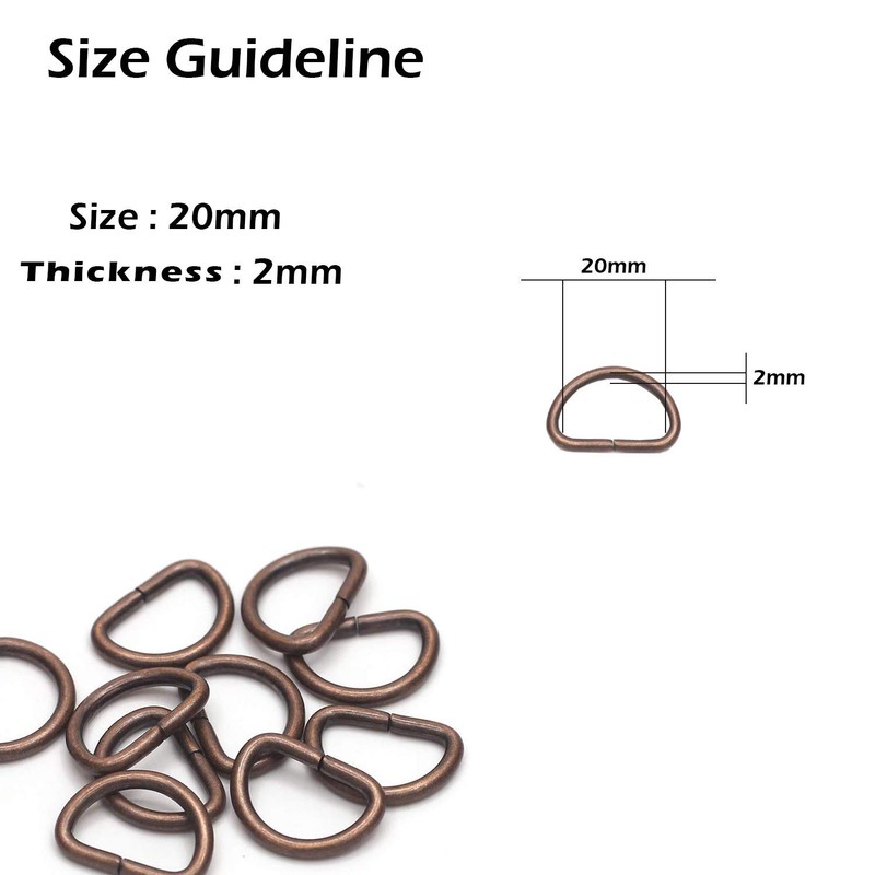 Trimming Shop Non Welded Metal D Ring Fasteners Durable Buckles
