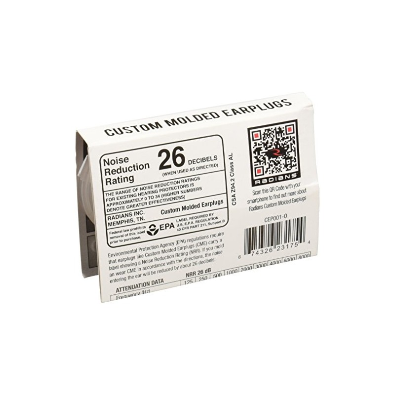 Radians Custom Molded Earplugs, Orange