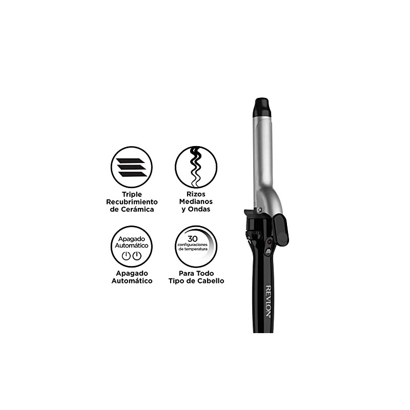 Revlon Rizadora de Cerámica 1" Perfect Heat Negro