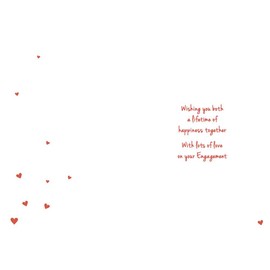 Modern Engagement Card Engagement - 7 x 5 inches - Piccadilly Greetings,white red pink blue