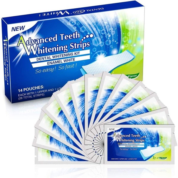 Maxlinking Advanced Teeth Whitening Strips,Gentle for Sensitive Teeth,Professional Effect to Remove Stains,Teeth Whitening for Oral Care,14 Treatment 28 Strips (14 Pairs)