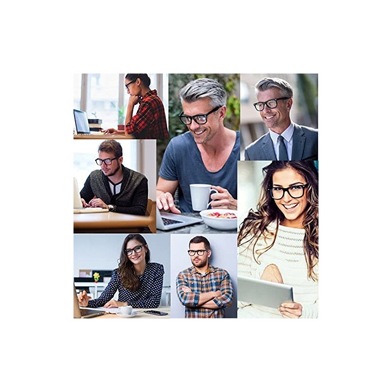 grinderPUNCH 4 Pairs Deluxe Reading Glasses Spring Hinge Stylish Readers