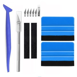 FUYUERO Car Film Scraper, Car Wrapping Film Installation Tool Kit, Sealing Installation, Bubble Free, Scraper, Sticker, Application Aid Tool, Versatile 3 Piece Set (B)