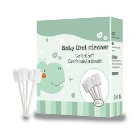 60 Piezas Limpiador de Lengua para beBe, Cepillo de Dientes Desechable Gasa Suave para Niños pequeños, BaBy oral cleaner Adecuado para Cuidado Bucal b