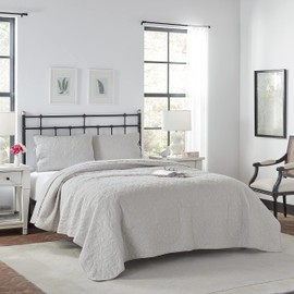 Laura Ashley Home 213151 La Solid Ruffled Bedskirt, White, Queen60X80In