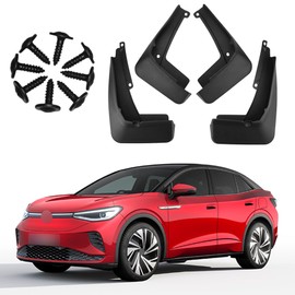 ERMWALR for VW ID.4 ID.5 ID4 ID5 EV 2020 2021 2022 2023 2024 Mud Flaps - Set of 4 No Drilling Required Car Fenders Flexible PP Mud Flap Splash Guard (Vlw ID4.5. 20-24)