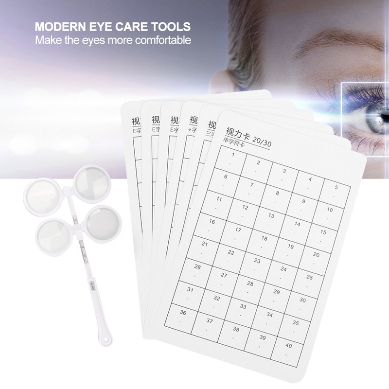 Optical Flipper Adjustable Optometry Plastic Flip 6pcs with Visual Card