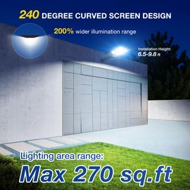 Vipzon Solar Lights Outdoor - Solar Street Lights Outdoor IP66 Waterproof, Super Wide Angle 6500K Dusk to Dawn Flood Lights Motion Sensor with Remote Control for Yard Outside 4Packs