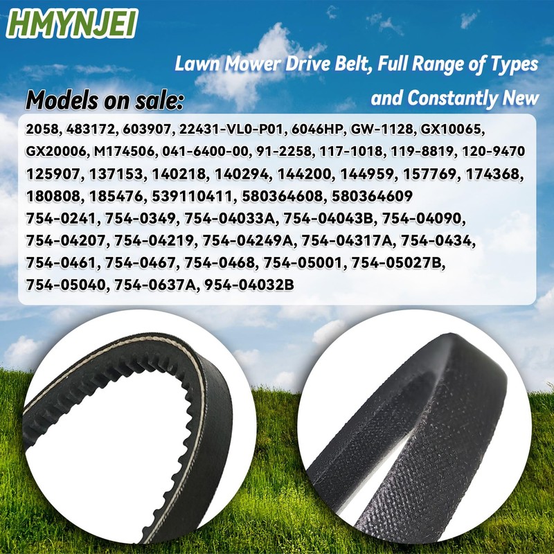 HMYNJEI M82612 M45491 Auger Drive Belt for TRS27 & TRS32