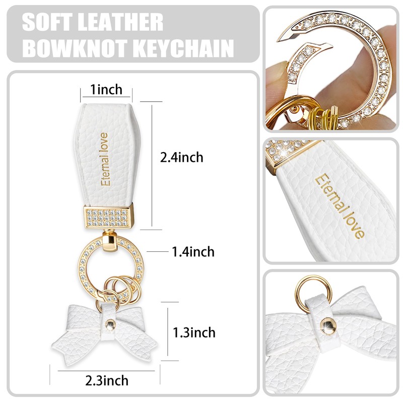 Simocky Key Fob Cover with Diamond Keychain Car Key Shell