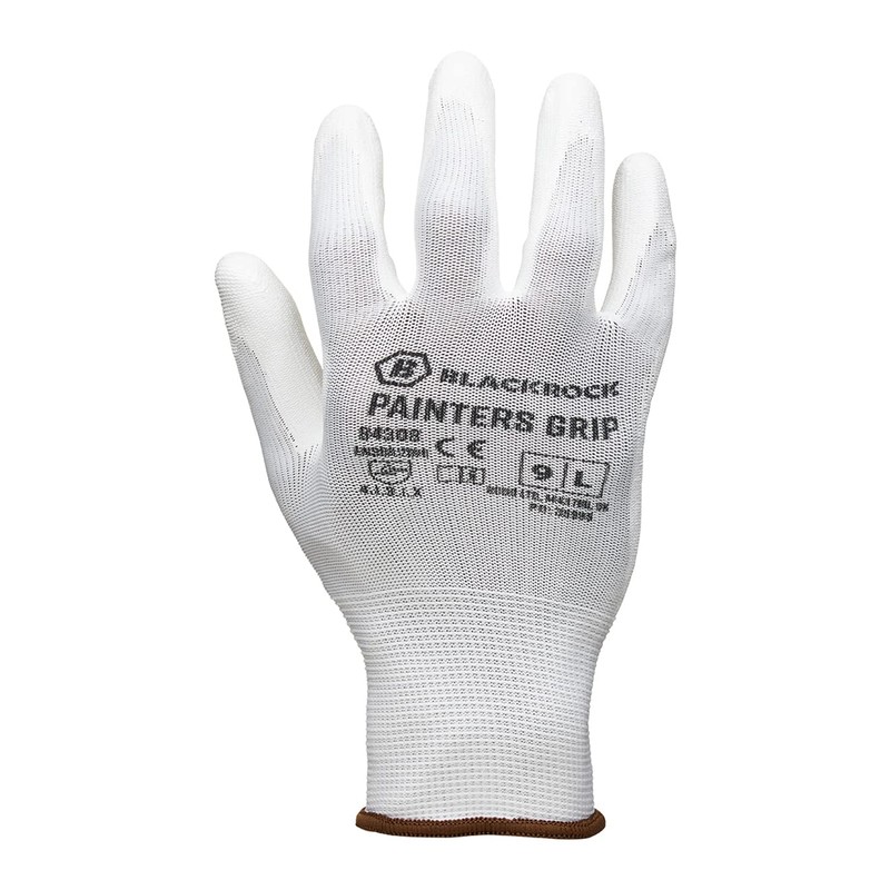 Blackrock Lightweight Painter's PU Grip Safety Work Gloves, Mens Womens