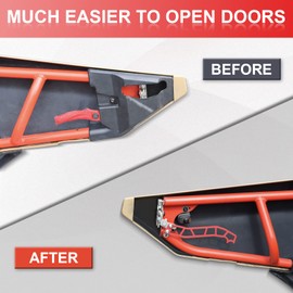 SKYJDM 4PCS Door Latch Handles Compatible with 2017-2022 Can-AM Maverick X3 X RS DS Turbo R Max 2 & 4 Door Models, (Door Handle Kit, Red)