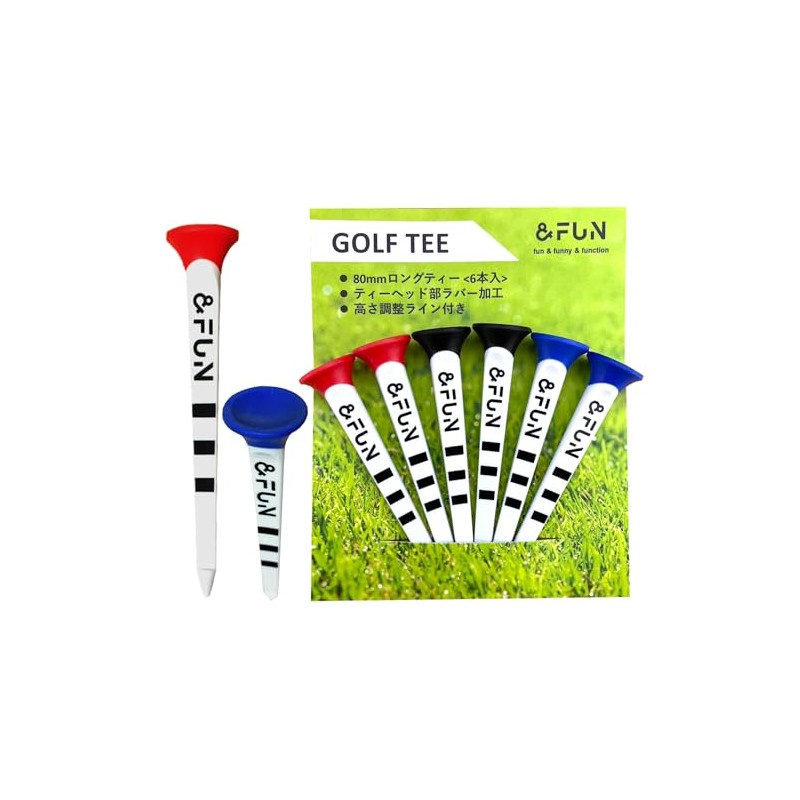 Golf Tee, Long Tee, Easy to Place Balls, Graduated, Increased