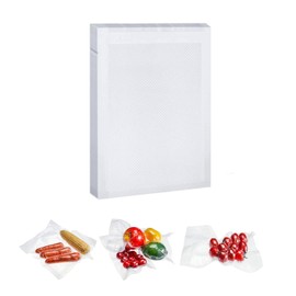 100 Vacuum Packing, 7.9 x 11.8 inches (20 x 30 cm), Vacuum Bags, Vacuum Sealing Machine, Dedicated Bags, Vacuum Vinyl, Embossing, Food Bags, Heat Resistant, BPA Free, Food Sealer, Long Lasting,