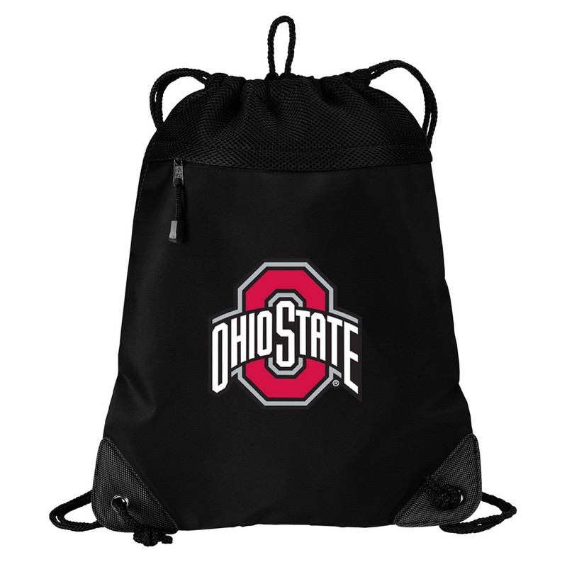 Ohio State Drawstring Bag OSU Logo Cinch Pack Backpack MESH