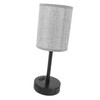 LED Table Lamp Fabric Lampshade USB A and USB C