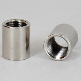 Lamp Pair THREADED STRAIGHT BRASS COUPLING - POLISHED NICKEL Finish 1/8IPS  #GB32