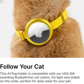 BuddyArmor Cat Collar Airtag Holder Set,U.S. IDA Gold Awarding Cat Safety Collar Non Breakaway Quick Release with Pet Airtag Holder Anodized Aluminium, Lightweight for Cats Dogs,S(Blush Pink)