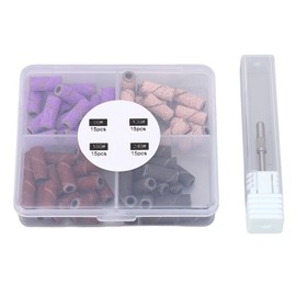 60PCS Drill Sanding Band Effective Dead Skin and Calluses Removal Professional Nail Sanding Rings for Home Salon